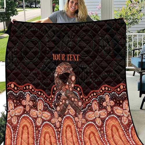 Australia Indigenous Personalized Quilt Fight Leukemia Orange Ribbons - Aussie Hoodie