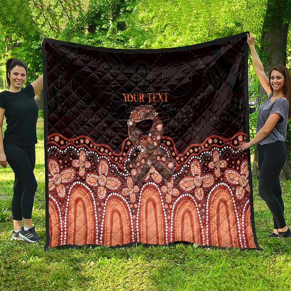 Australia Indigenous Personalized Quilt Fight Leukemia Orange Ribbons - Aussie Hoodie