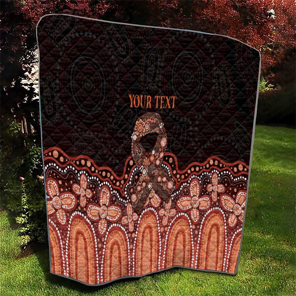 Australia Indigenous Personalized Quilt Fight Leukemia Orange Ribbons - Aussie Hoodie