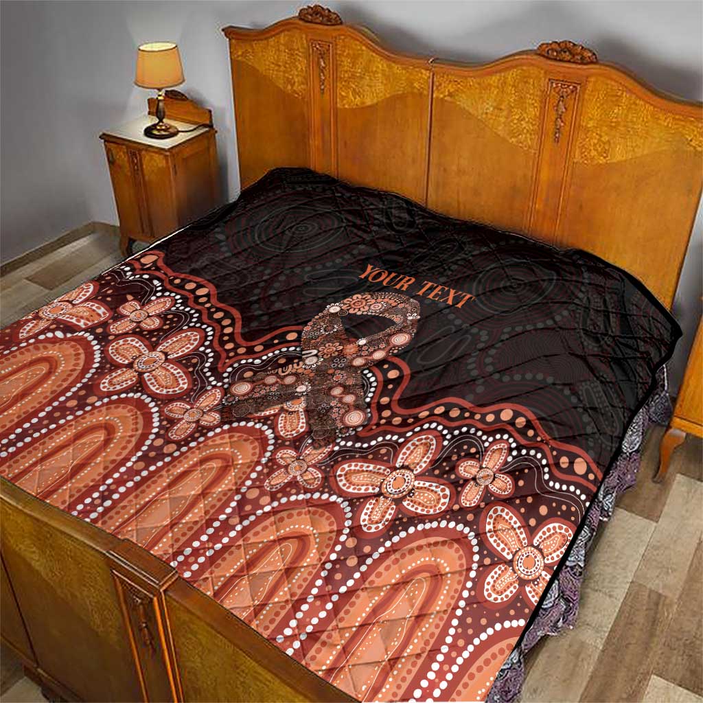 Australia Indigenous Personalized Quilt Fight Leukemia Orange Ribbons - Aussie Hoodie