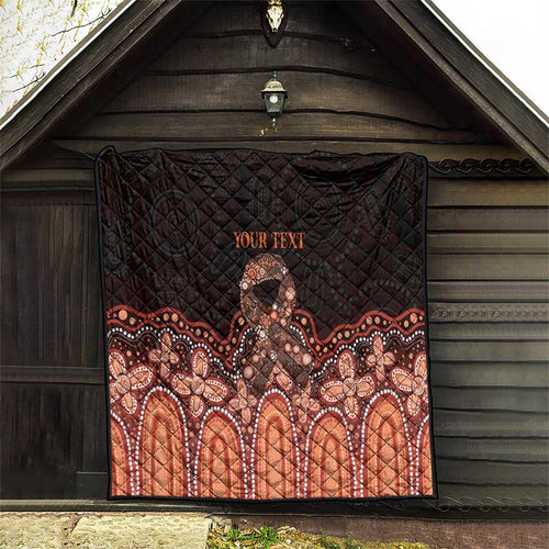 Australia Indigenous Personalized Quilt Fight Leukemia Orange Ribbons - Aussie Hoodie