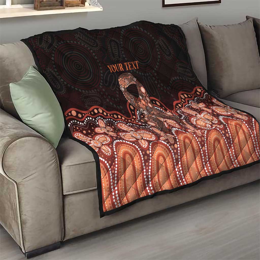 Australia Indigenous Personalized Quilt Fight Leukemia Orange Ribbons - Aussie Hoodie