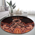 Australia Indigenous Personalized Round Carpet Fight Leukemia Orange Ribbons - Aussie Hoodie