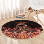 Australia Indigenous Personalized Round Carpet Fight Leukemia Orange Ribbons - Aussie Hoodie