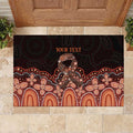 Australia Indigenous Personalized Rubber Doormat Fight Leukemia Orange Ribbons - Aussie Hoodie