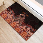 Australia Indigenous Personalized Rubber Doormat Fight Leukemia Orange Ribbons - Aussie Hoodie