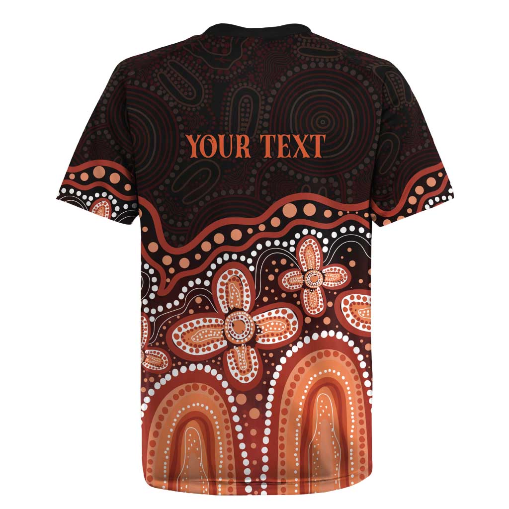 Australia Indigenous Personalized Rugby Jersey Fight Leukemia Orange Ribbons - Aussie Hoodie