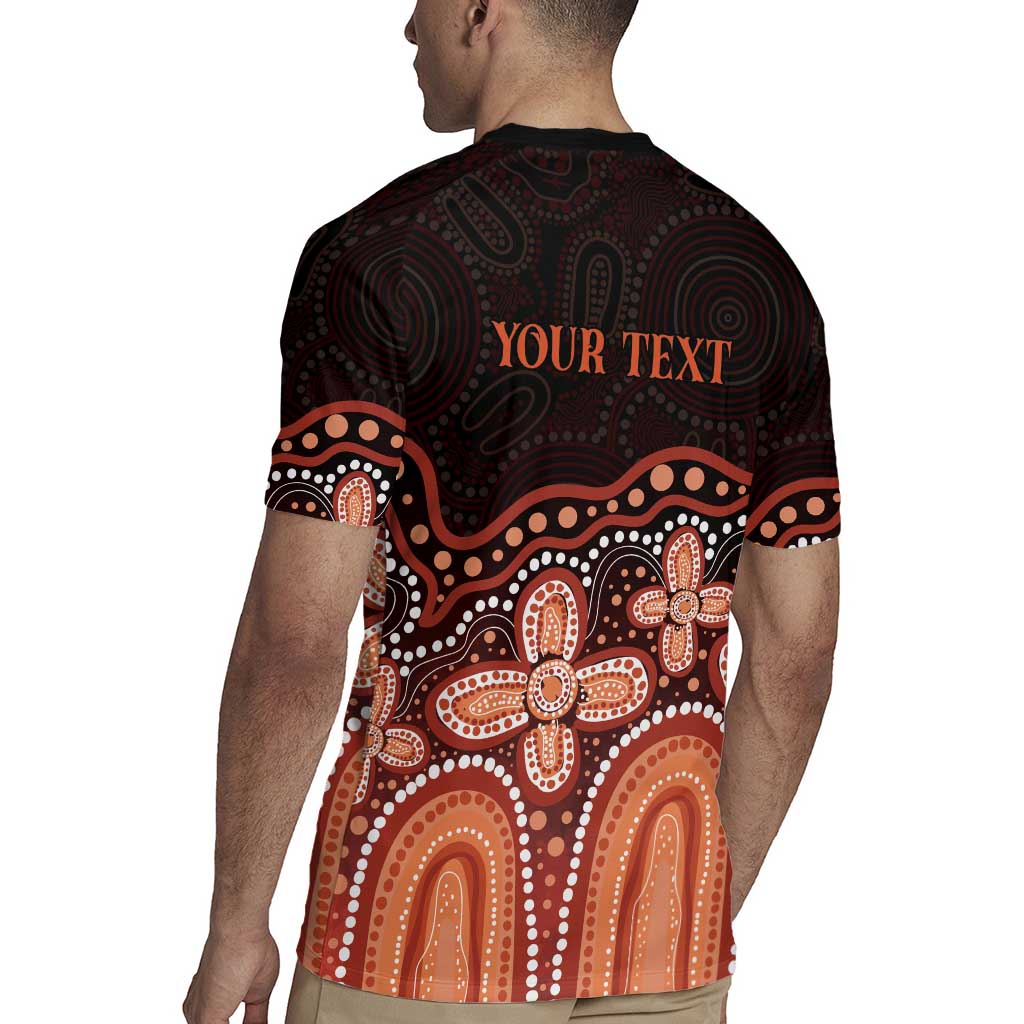 Australia Indigenous Personalized Rugby Jersey Fight Leukemia Orange Ribbons - Aussie Hoodie