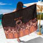 Australia Indigenous Personalized Sarong Fight Leukemia Orange Ribbons - Aussie Hoodie