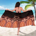 Australia Indigenous Personalized Sarong Fight Leukemia Orange Ribbons - Aussie Hoodie