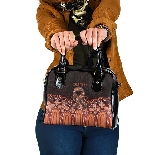 Australia Indigenous Personalized Shoulder Handbag Fight Leukemia Orange Ribbons - Aussie Hoodie