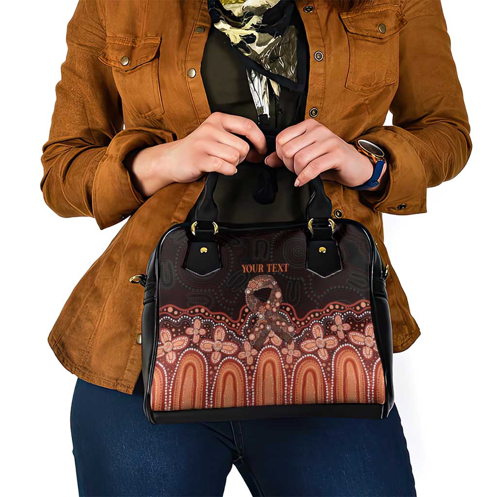 Australia Indigenous Personalized Shoulder Handbag Fight Leukemia Orange Ribbons - Aussie Hoodie