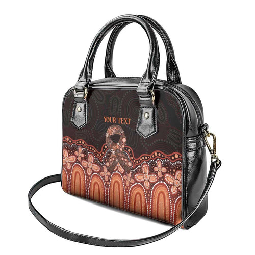 Australia Indigenous Personalized Shoulder Handbag Fight Leukemia Orange Ribbons - Aussie Hoodie