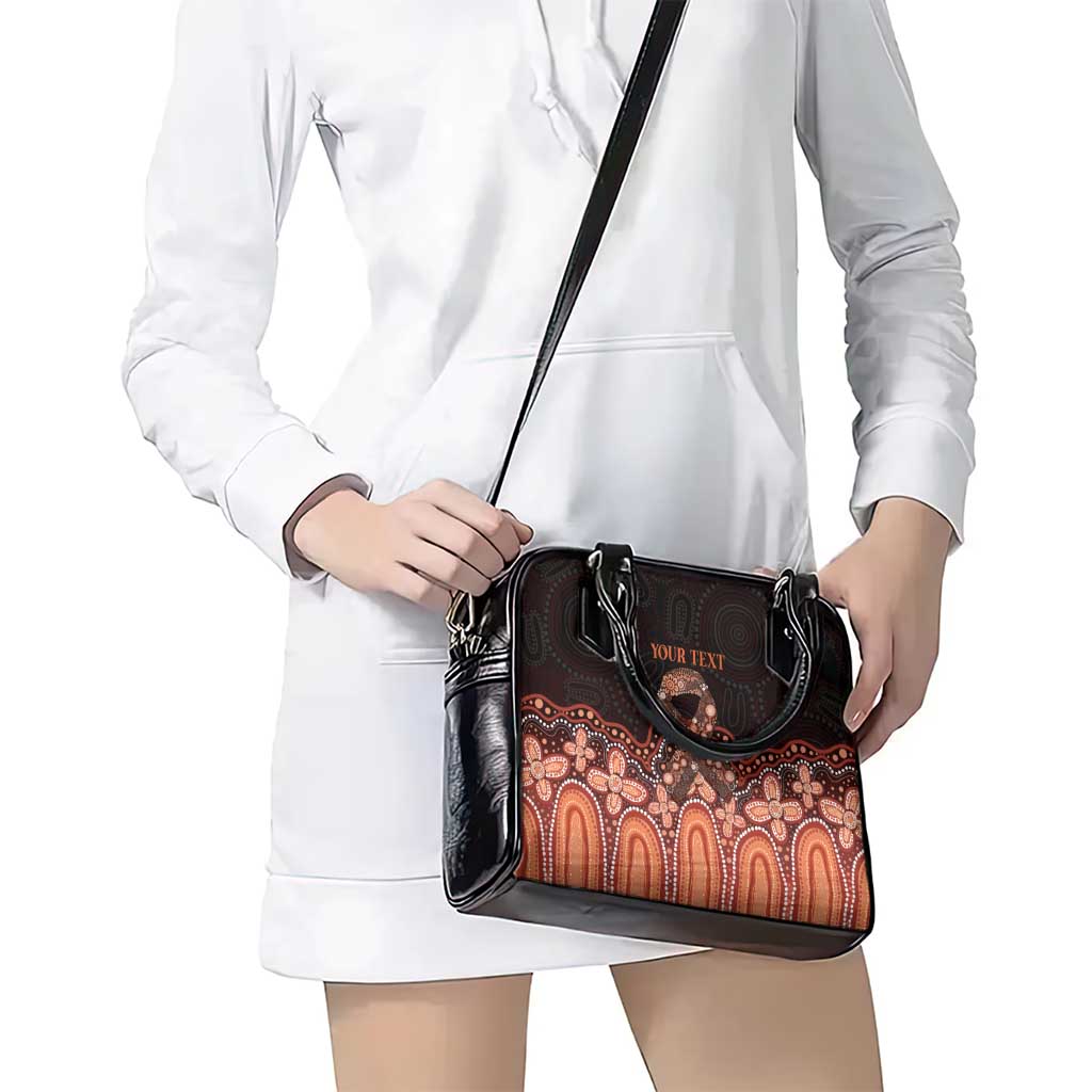 Australia Indigenous Personalized Shoulder Handbag Fight Leukemia Orange Ribbons - Aussie Hoodie