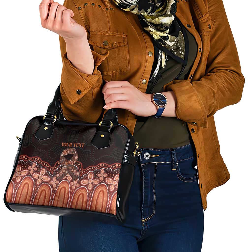 Australia Indigenous Personalized Shoulder Handbag Fight Leukemia Orange Ribbons - Aussie Hoodie