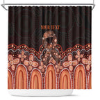 Australia Indigenous Personalized Shower Curtain Fight Leukemia Orange Ribbons - Aussie Hoodie