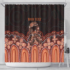 Australia Indigenous Personalized Shower Curtain Fight Leukemia Orange Ribbons - Aussie Hoodie