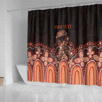 Australia Indigenous Personalized Shower Curtain Fight Leukemia Orange Ribbons - Aussie Hoodie