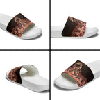 Australia Indigenous Personalized Slide Sandals Fight Leukemia Orange Ribbons - Aussie Hoodie