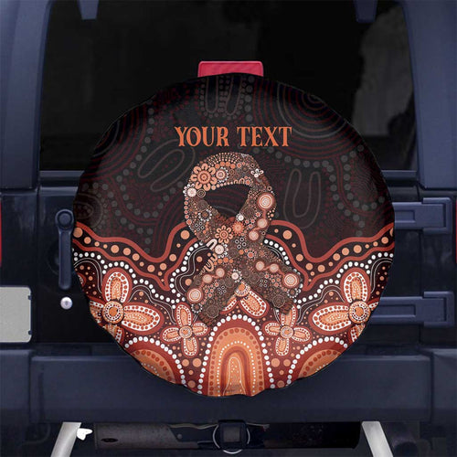 Australia Indigenous Personalized Spare Tire Cover Fight Leukemia Orange Ribbons - Aussie Hoodie