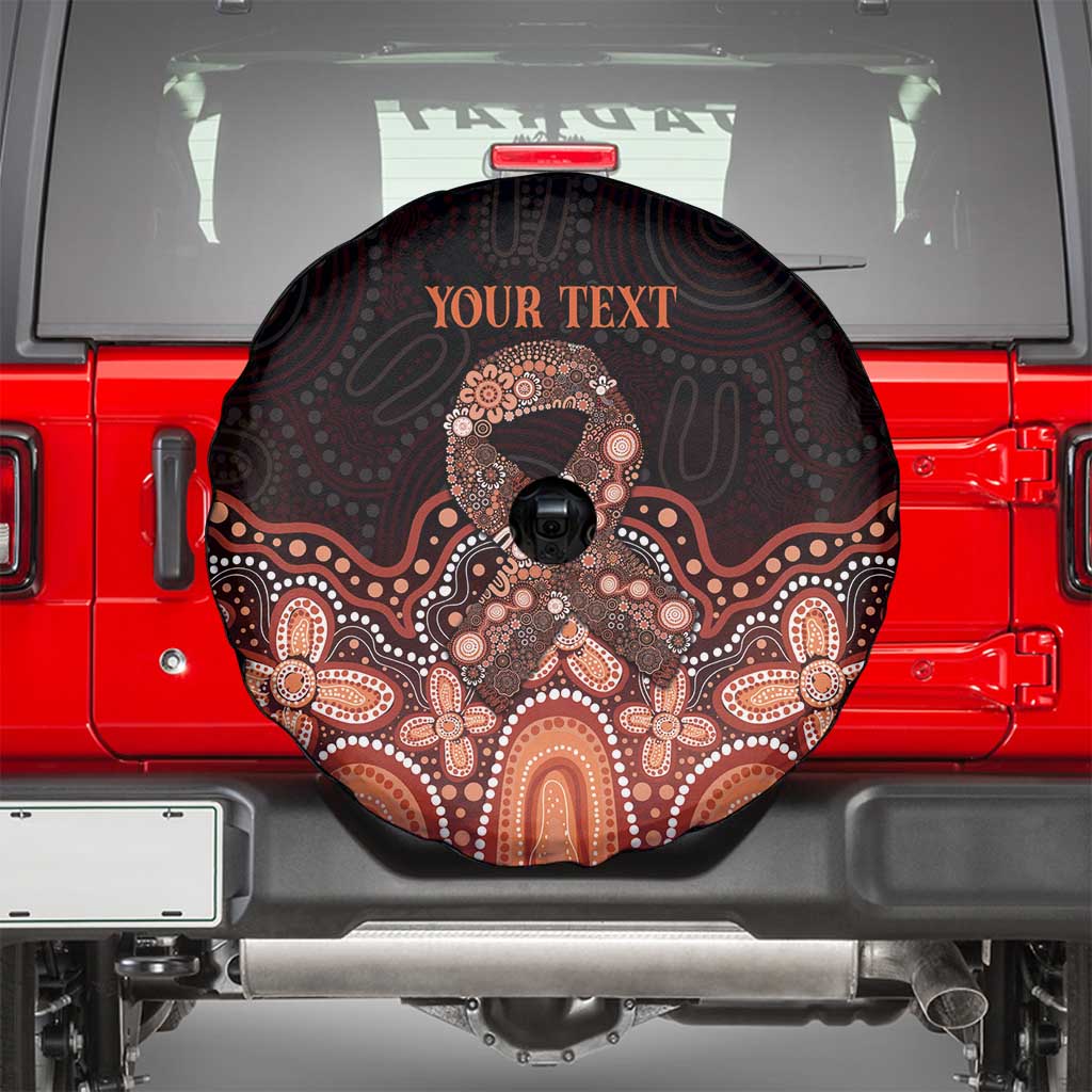 Australia Indigenous Personalized Spare Tire Cover Fight Leukemia Orange Ribbons - Aussie Hoodie
