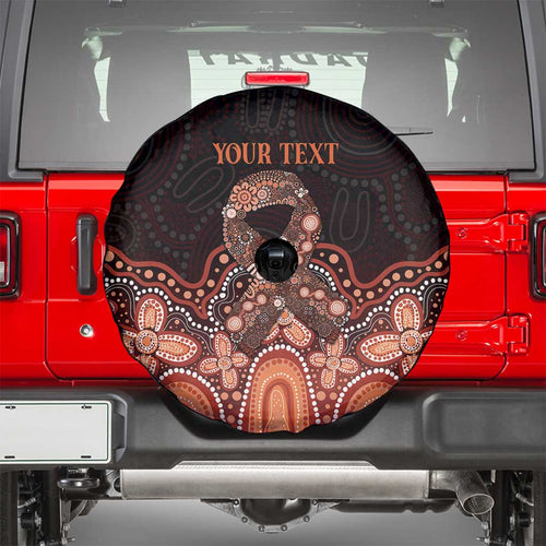 Australia Indigenous Personalized Spare Tire Cover Fight Leukemia Orange Ribbons - Aussie Hoodie