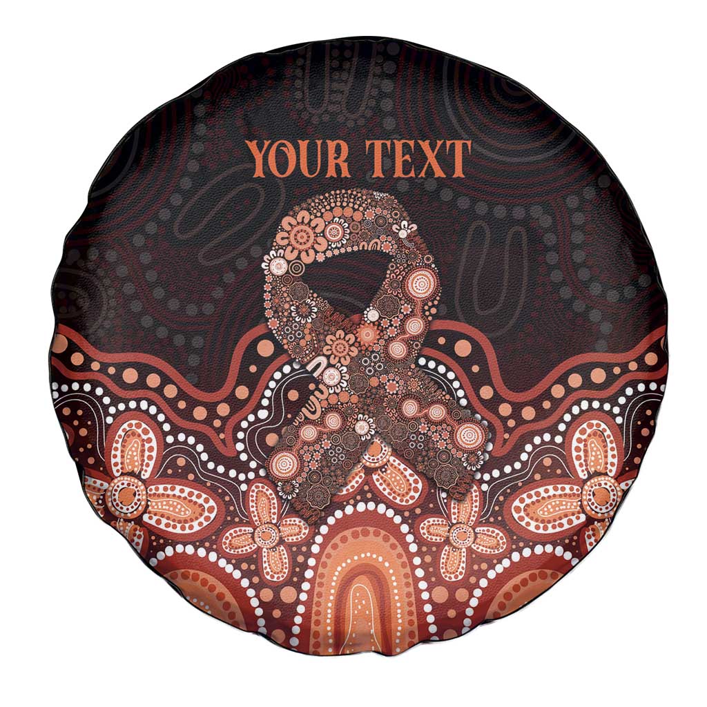 Australia Indigenous Personalized Spare Tire Cover Fight Leukemia Orange Ribbons - Aussie Hoodie