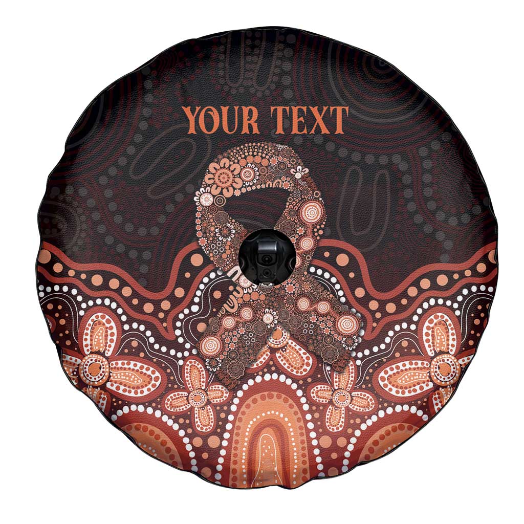 Australia Indigenous Personalized Spare Tire Cover Fight Leukemia Orange Ribbons - Aussie Hoodie