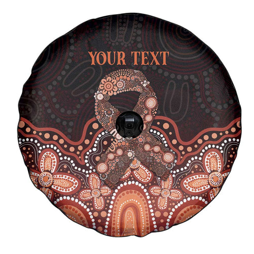 Australia Indigenous Personalized Spare Tire Cover Fight Leukemia Orange Ribbons - Aussie Hoodie
