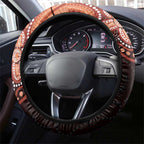Australia Indigenous Steering Wheel Cover Fight Leukemia Orange Ribbons - Aussie Hoodie