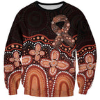 Australia Indigenous Personalized Sweatshirt Fight Leukemia Orange Ribbons - Aussie Hoodie