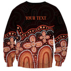Australia Indigenous Personalized Sweatshirt Fight Leukemia Orange Ribbons - Aussie Hoodie