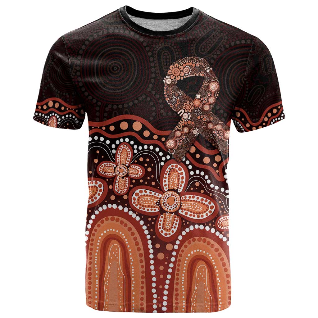 Australia Indigenous Personalized T Shirt Fight Leukemia Orange Ribbons - Aussie Hoodie