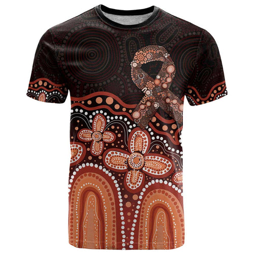 Australia Indigenous Personalized T Shirt Fight Leukemia Orange Ribbons - Aussie Hoodie