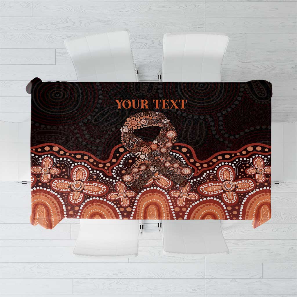 Australia Indigenous Personalized Tablecloth Fight Leukemia Orange Ribbons - Aussie Hoodie