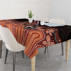 Australia Indigenous Personalized Tablecloth Fight Leukemia Orange Ribbons - Aussie Hoodie