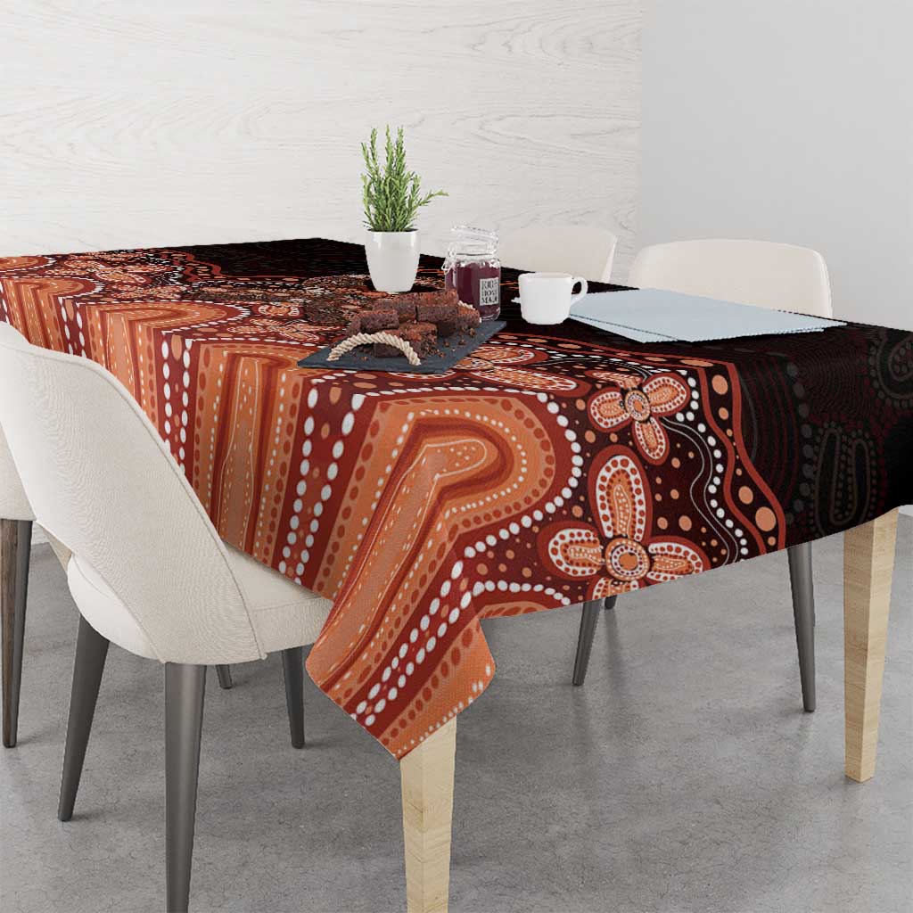 Australia Indigenous Personalized Tablecloth Fight Leukemia Orange Ribbons - Aussie Hoodie