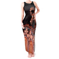 Australia Indigenous Personalized Tank Maxi Dress Fight Leukemia Orange Ribbons - Aussie Hoodie