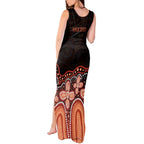 Australia Indigenous Personalized Tank Maxi Dress Fight Leukemia Orange Ribbons - Aussie Hoodie