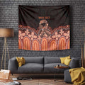 Australia Indigenous Personalized Tapestry Fight Leukemia Orange Ribbons - Aussie Hoodie