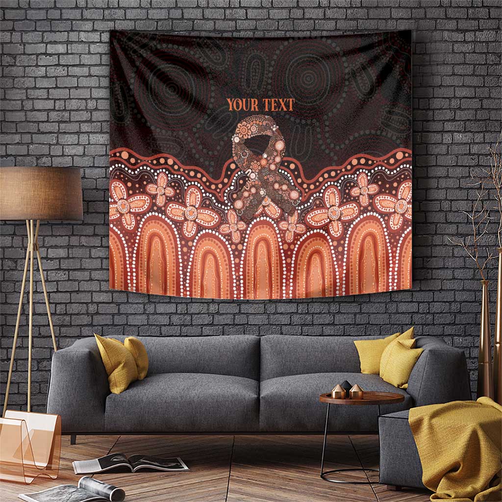 Australia Indigenous Personalized Tapestry Fight Leukemia Orange Ribbons - Aussie Hoodie