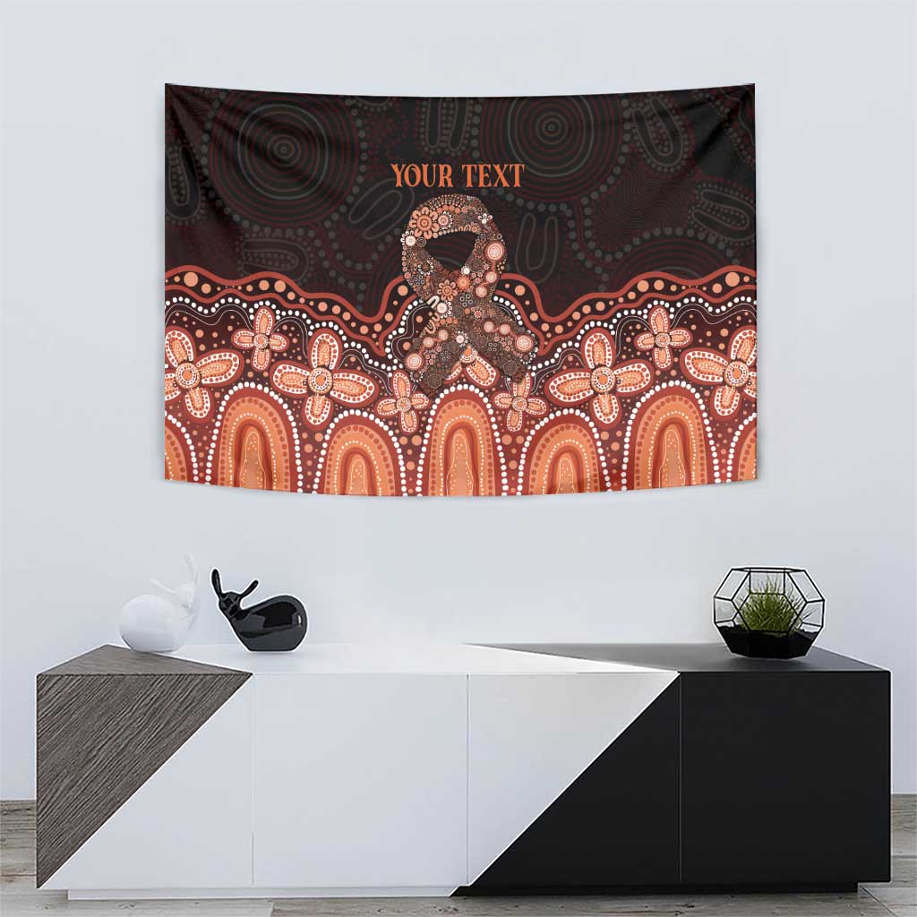 Australia Indigenous Personalized Tapestry Fight Leukemia Orange Ribbons - Aussie Hoodie