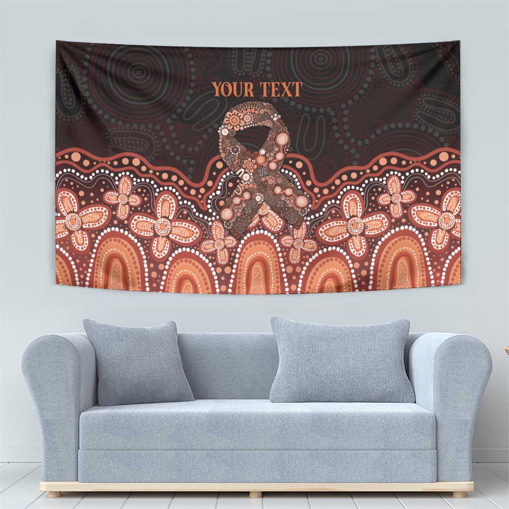 Australia Indigenous Personalized Tapestry Fight Leukemia Orange Ribbons - Aussie Hoodie
