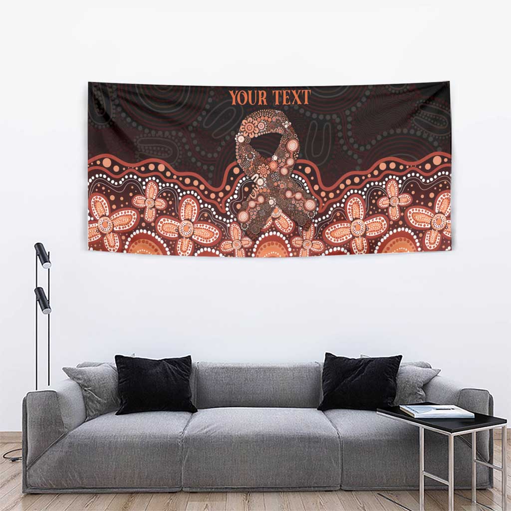 Australia Indigenous Personalized Tapestry Fight Leukemia Orange Ribbons - Aussie Hoodie