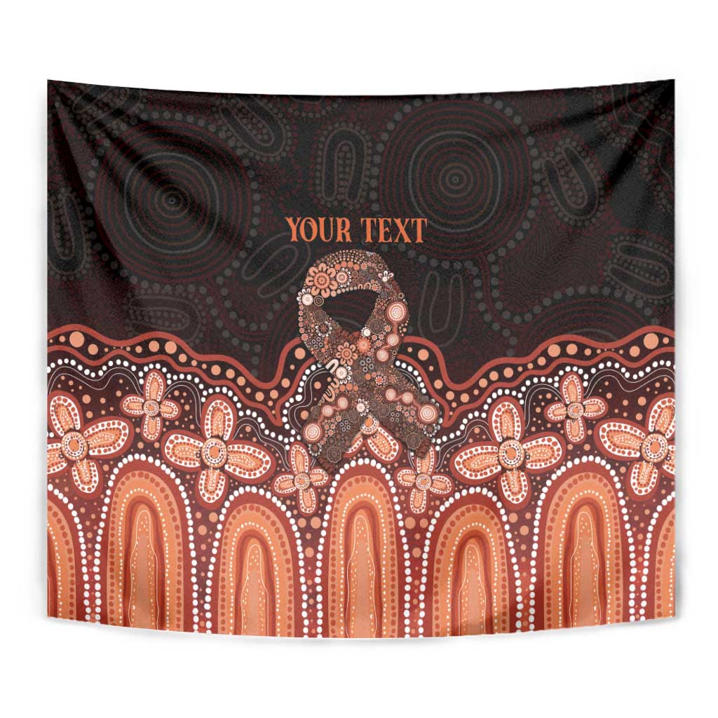 Australia Indigenous Personalized Tapestry Fight Leukemia Orange Ribbons - Aussie Hoodie