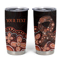 Australia Indigenous Personalized Tumbler Cup Fight Leukemia Orange Ribbons - Aussie Hoodie