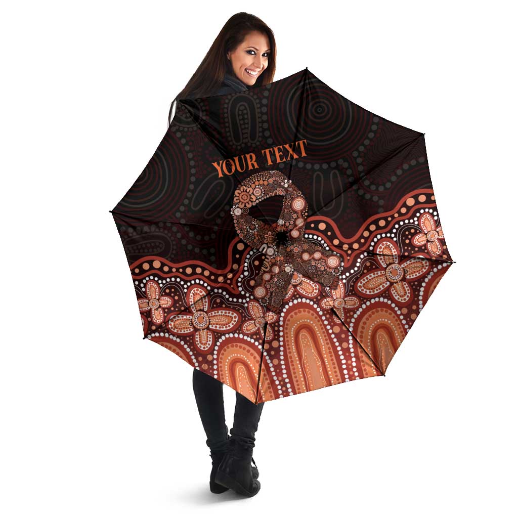 Australia Indigenous Personalized Umbrella Fight Leukemia Orange Ribbons - Aussie Hoodie