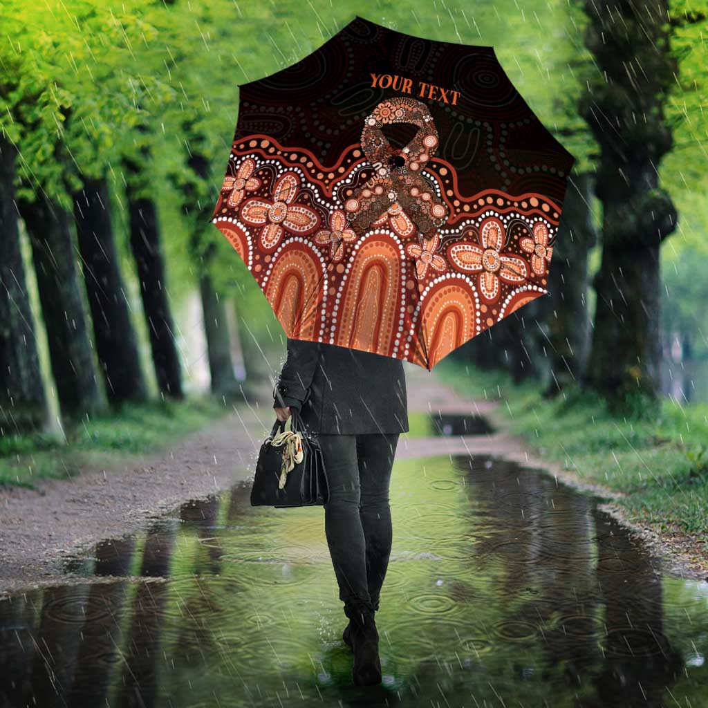 Australia Indigenous Personalized Umbrella Fight Leukemia Orange Ribbons - Aussie Hoodie