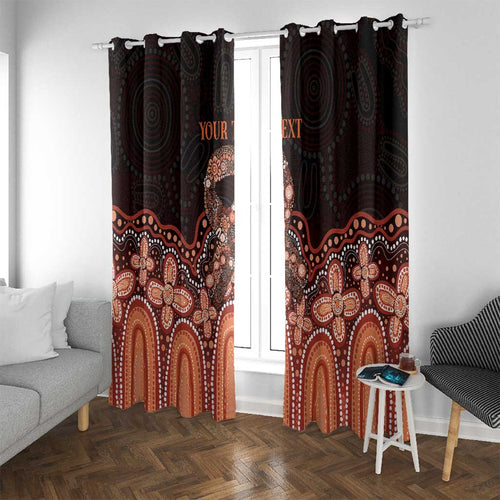 Australia Indigenous Personalized Window Curtain Fight Leukemia Orange Ribbons - Aussie Hoodie