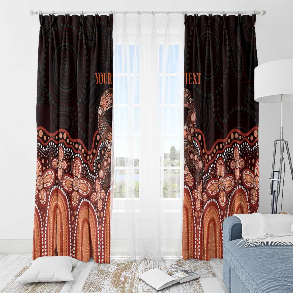 Australia Indigenous Personalized Window Curtain Fight Leukemia Orange Ribbons - Aussie Hoodie